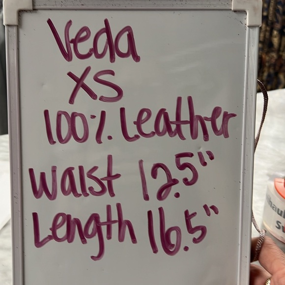 Veda Genuine Lambskin Leather Mini Skirt Python Snake Print Size XS - Picture 10 of 13